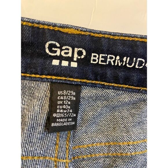 Gap Bermuda Dark Indigo shorts denim size 8 rn#54023 - Picture 3 of 5
